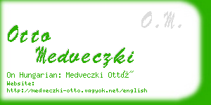 otto medveczki business card